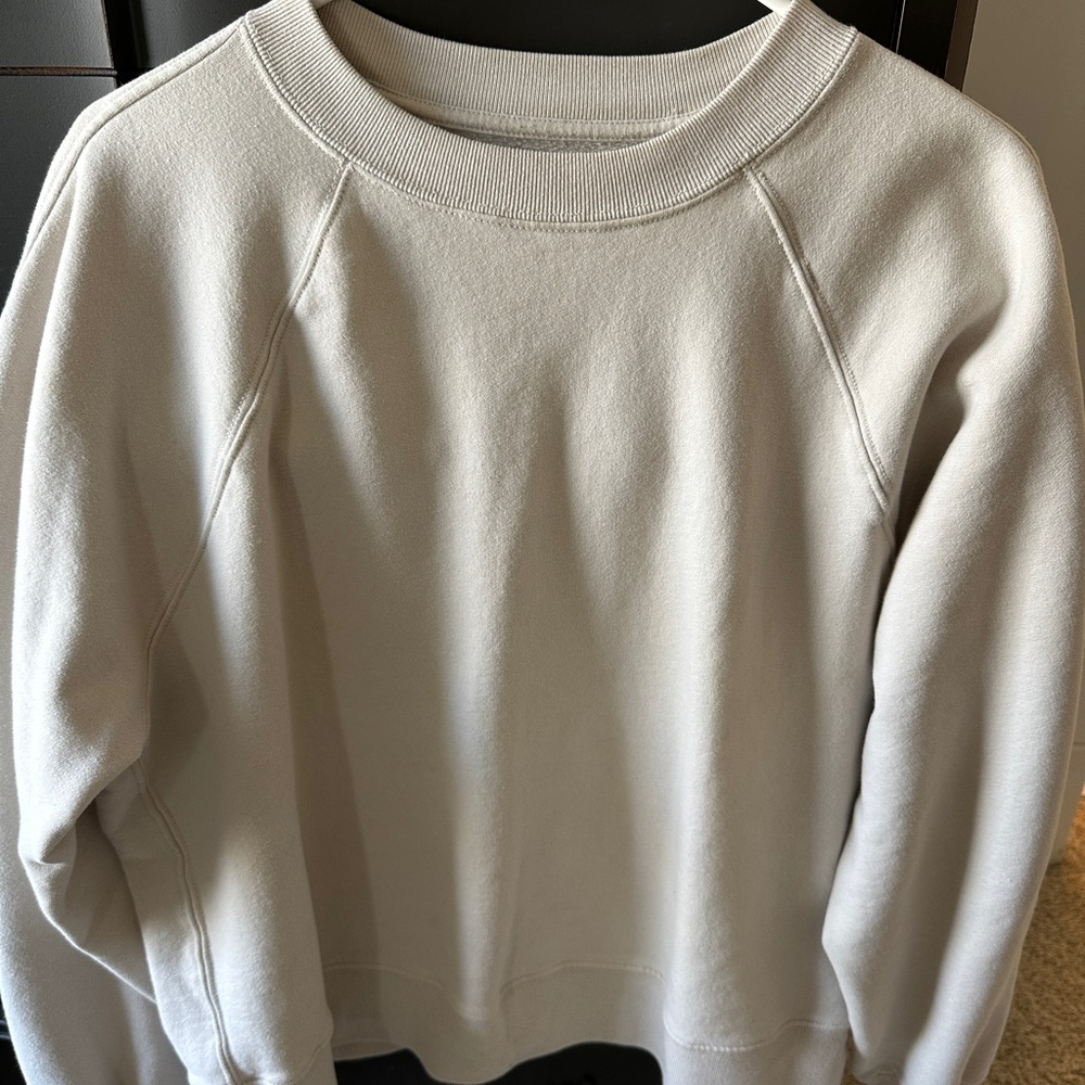 Abercrombie & Fitch Cream Crew Neck Sweatshirt